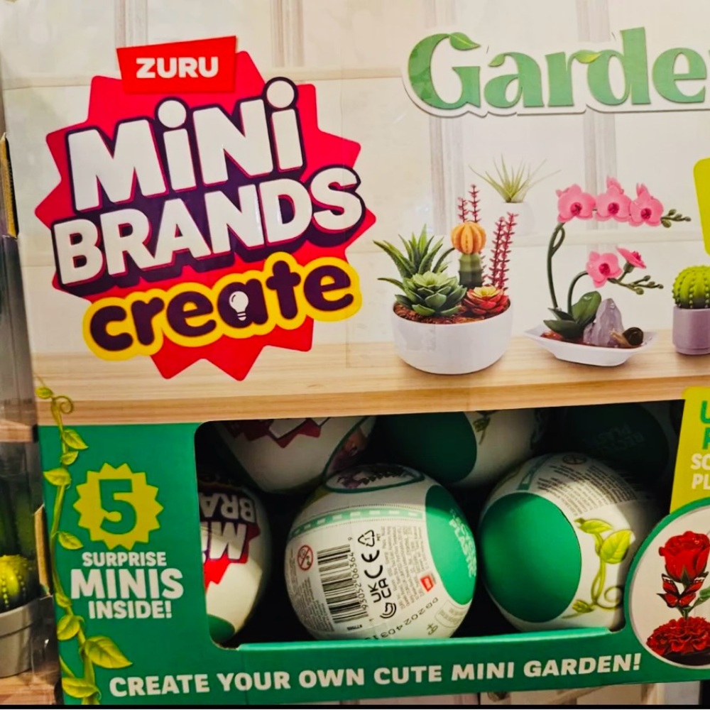 Lot Of 3 NEW Mini Brands Create GARDEN Mystery Capsule Balls Sealed Unopen NEW